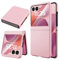 Miimall Compatible with Motorola Razr 60 Screen Protector case, [Built-in Tempered Glass Film] Hard PC Ultra Thin Shockproof Frosted Skin-Friendly Bumper Protective Cover for Moto Razr 60, Pink