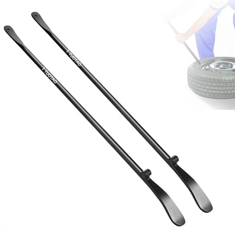 TUOTAO 2 PCS 34645 Tire Iron | 38 in x 4/5 in, Tire Changing Removal Tool for Cars/Trucks/Taxi/Tractor/Bus, Semi-Trailer Tire Iron Replace Manual Tire Changer