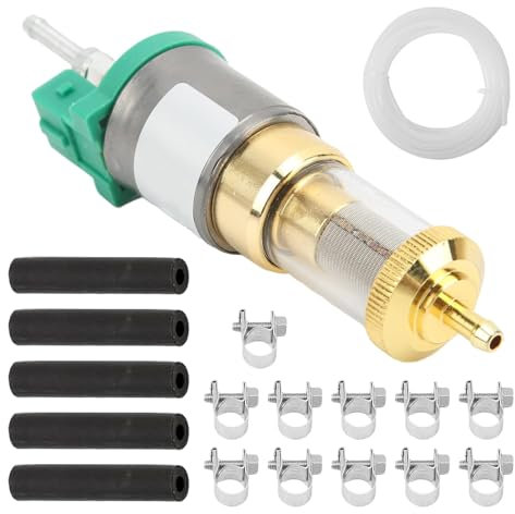 Kit de Pompe de Chauffage Diesel, 12V 22ml Pompe a Gasoil Pour Chauffage à Air de Voiture Moteur de 1 Kw à 5 Kw avec 1 Conduite de Carburant, 5 Tuyaux de Raccordement Et 10 Colliers de Serrage