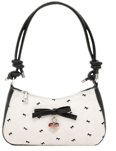 KASESSS Handtasche Damen, Französisch Schultertasche Damen, Sling Bag Damen Taschen mit Schleifen Verstellbar Shoulder Bag Women, Modisch Bags for Women, Handbag für Frauen Mädchen Dating Reisen Party