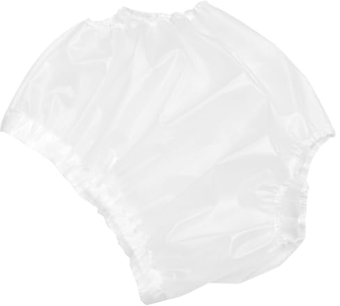 HANABASS Wasserdichte Inkontinenzhose Für Erwachsene Unisex Wiederverwendbare Tpu Schutzhose Mit Auslaufschutz Weiß 11.81X11.81X0.79In