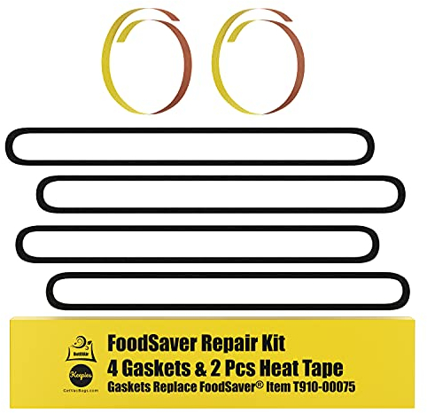 OutOfAir -Set für FoodSaver: obere/untere Dichtung, Heizstreifen- â€“ 4 Schaumstoffdichtungen, 2 Streifen passend für V2200, V2400, V2800, V3000, V3200 Serie Vakuumierer, Food Saver T910â€“0075