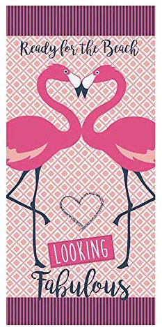 Strandtücher Badetuch Schnell Trocknend 100% Microfiber Flamingos Papagei Strand Handtuch,Reisen Surfen Sauna 70 cm x150 cm (Pink)