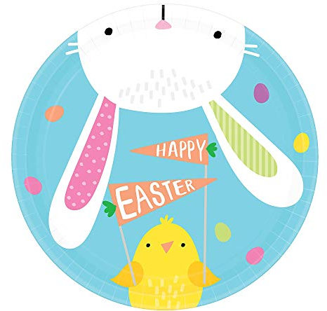 Amscan 542273 Plate Hello Bunny 18Cm