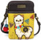 CHALA Crossbody Handy Geldbörse - Frauen PU Leder mehrfarbige Handtasche mit verstellbarem Riemen - Lama Senf