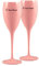 Veuve Clicquot Lot de 2 flûtes à champagne en plastique rose