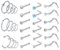 Mayhoop Nasenring Nasenpiercing 20 Gauge Set Chirurgenstahl L Förmig Nasenstecker Spirale Nase Stecker mit Strass Nase Piercing Schmuck 30Stk Silber Farbe