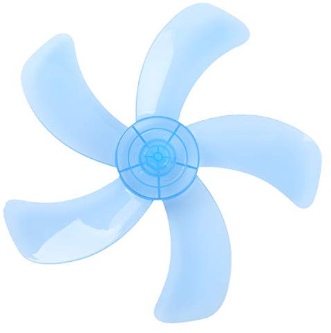 YOOJIA Ventilatorblätter 400mm Kunststoff Lüfterflügel 3 Blätter Lüfterblätter Ersatz für Standventilator Tischventilator Universal Zubehör Himmelblau 5 Blätter 16 Inch