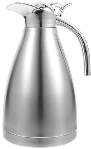 DOITOOL Stainless Steel Water Pitcher Carafe Hot Cold Water Carafe Juice Jar and Iced Tea Pitcher 1.5L Silver