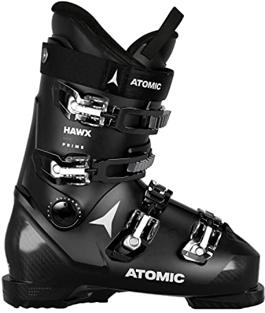 ATOMIC HAWX PRIME W Skischuhe Frauen - Größe 23/23.5 - Alpin-Skischuh in Schwarz - Boots mit 3D Knöchel & Ferse für präzisen Sitz - mittelbreite Skistiefel für Anfänger