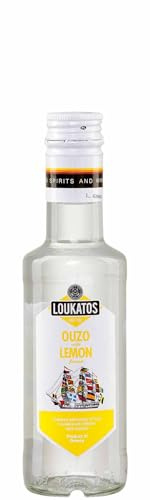 Loukatos Ouzo mit Zitronengeschmack 1x 0,2l | 43% Vol.