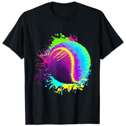 Splash Art Tennisball Geschenk Lustiges Tennis Liebhaber T-Shirt
