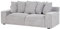 Beliani 3-Sitzer Sofa Stoffbezug Cord hellgrau mit 5 Dekokissen breite Armlehnen Viskan