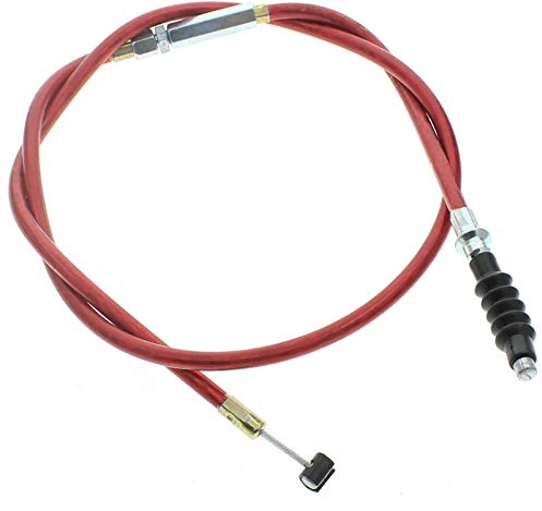 QAZAKY Câble d'embrayage rouge 88,9 cm compatible avec les motos 50cc 70cc 90cc 110cc 125cc 150cc ATV Quad Scooter Go Kart Pit Dirt Mini Bike Tricycle 4 Roues Dune Buggy TaoTao Buyang Coolsport Baja