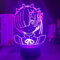 REM RE ZERO-LED-Schlafzimmer Nachtlicht 3D-Lampe mit Berührungssensor Farbe wechseln für Kinder Schlafzimmer Dekoration Manga Geschenk-16 Farbe mit Fernbedienung