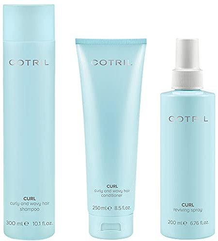 Cotril Set für Locken Curl Shampoo 300 ml + Conditioner 250 ml + Spray 200 ml