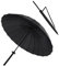 NYDCTHOM Japanwelt Samurai Regenschirme,wasser und winddicht,schwarz lackierter Stahl + Fiberglas-Regenschirm,Skelett, langer Harzgriff,24 Knochen,Großer schwarzer Stockschirme 115CM