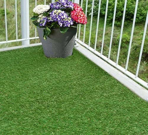 Home Tresor - Prato Finto da Esterno | Erba Sintetica per Terrazzo, Giardino | Erba Artificiale per Balcone Manto Calpestabile | Spessore 8 mm. Altezza cm.100 Misura (1 X 6 MT)