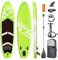 FBSPORT Aufblasbares SUP Board, Stand Up Paddling Board, Aufblasbare Stand Up Paddle Board für Stand-Up Paddling 15CM Dick, Surfbrett Kit mit Verstellbares Aluminium SUP Paddel+Pumpe(FruitGreen)