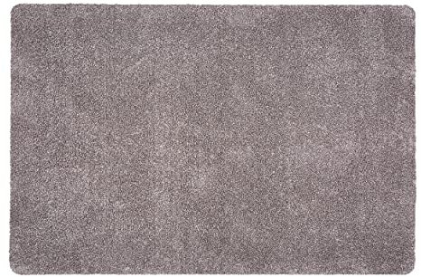 Schmutzfangmatte innen waschbar 120x180 cm – Sauberlaufmatte grau 100% Baumwolle Matte - Entra SAUGSTARK - rutschfeste Fußmatte pflegeleicht