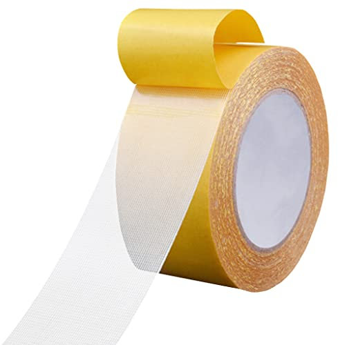 High Adhesive Strength Mesh Double-sided Duct Tape (Length 7.87(in)-width 7.87(in), Yellow)