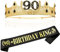 TITIKADI Königskrone und Schärpe zum 90. Geburtstag, Geschenk für Männer, Gold, Krone, Herren, Männer, Geburtstagsparty-Accessoire