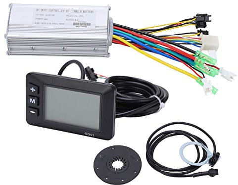 Wakects E-Bike Controller Brushless Motor 36V / 48V 500W 22A E-Bike Conversion Motor Controller Kit mit GD01 LCD-Panel für Elektrofahrrad Scooter