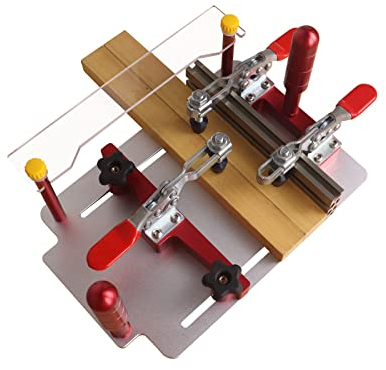 Router Table Coping Sled, Rail Coping Sled for Router Table, Woodworking Professional Rail Guide Safety Coping Sled Router Table Tenoning Safety Pushing Clamp Cutting Precise Joints for Cabinet Door