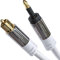 KabelDirekt – Mini-TOSLINK weiß, optisches Audiokabel mit LWL Störsignalschutz – 0,5 m (Mini-TOSLINK auf TOSLINK, digitales Glasfaserkabel für Soundbar, Stereoanlage/Verstärker, HiFi-Geräte, S/PDIF)