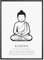 MJ-Graphics - Meditation Poster Buddha für Ruhe & Frieden - Buddhismus Poster minimalistisch | Wandbild Din A3 in Galerie Qualität extra dickes Posterpapier - FineArt Kunstdruck ohne Bilderrahmen