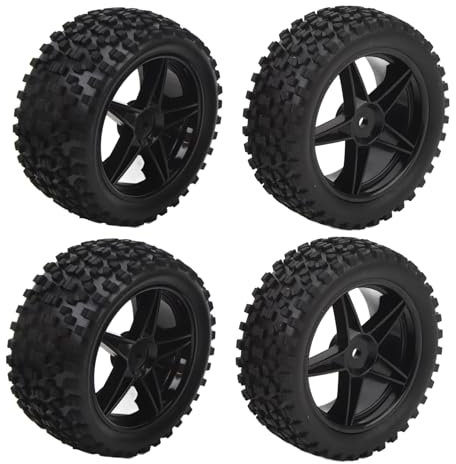 Miokycl 4PCS 85mm 33mm Vorne RC LKW 85mm 42mm Hinten Off Road Reifen mit 5 Sterne Felgen Axial 1/10 Fernbedienung Auto