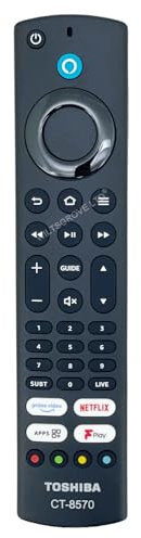 Original Fire TV Remote Control for Toshiba CT-8570 Compatible with 50QF5D53DB Smart 4K UHD HDR QLED
