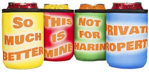 Enfriador de latas de cervezas y refrescos - Funda de neopreno con imanes para botellas - Funda para enfriar latas - Enfriador de neopreno. Grosor 5 milimetros.