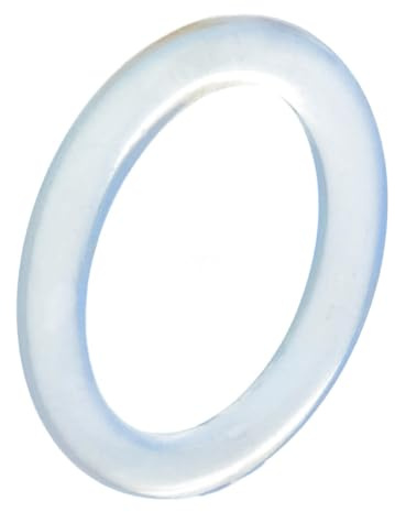 Ring aus Opalit-Mondstein 3mm schmal rund grau schlicht Fingerring Fingerschmuck