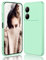 DESSEN Cover per ZTE Blade A34 - Liquido Silicone Custodia Antiurto Protezione Case Sottile e Morbida TPU Bumper con Fodera Microfibra Antigraffio, Verde Chiaro