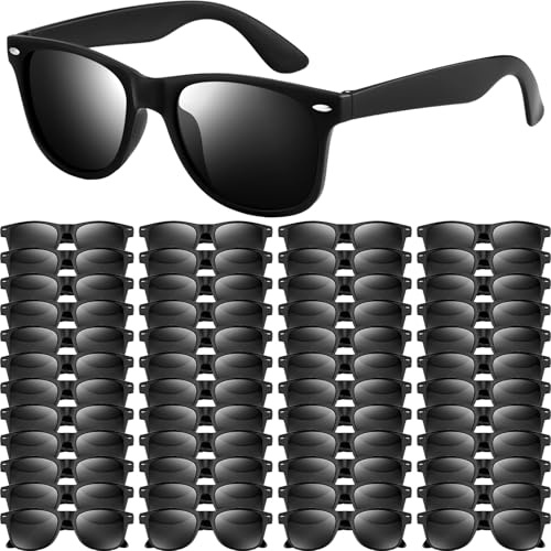 NEBURORA 24 schwarze Sonnenbrillen für Erwachsene, Männer und Frauen