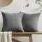 Softalker Kissenbezug 50x50 Dunkelgrau Cord weich und flauschig 2er Set Winter Herbst Kissenhüllen Sofakissenbezüge Cushion Covers Modern Deko für Sofa Bett Wohnzimmmer Schlafzimmer