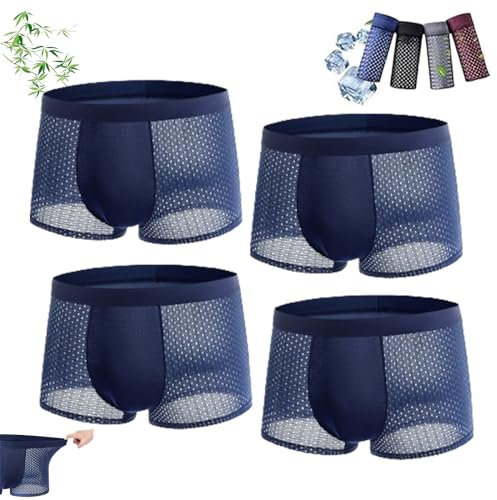 SOCLING Bamboo Fiber Boxer Briefs,Boxer in Fibra di bambù,Boxers bambù,Boxer da Uomo in Fibra di bambù,Boxer Bamboo Uomo,Biancheria Intima da Uomo in Nylon Traspirante