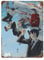 MYSJWLPOT Anime-Poster mit Kettensägen-Mann Aki Hayakawa, Wanddekoration, Kunst, Metallblech-Poster, moderne Heimdekoration, Kunst, Metallposter, Hausbar, Laden, Dekorationen, Vintage-Schild,