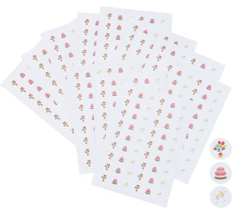 SUPERFINDINGS Geburtstagsplaner - Niedliche Ästhetische Aufkleber Kuchen Feier Erinnerung Party Aufkleber Für Den Kalender Wasserdichter Laptop