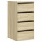 vidaXL Kommode, Sideboard mit 4 Schubladen, Schubladenschrank Schrank für Wohnzimmer, Anrichte Flurschrank Beistellschrank, Sonoma-Eiche Holzwerkstoff