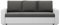 Mebligo - Sofa Dreisitzer Wohnzimmer mit Schlaffunktion, Bettkasten und Kunsteleder 220x92x92 (BxHxT) Grau und Weiß Luna, Schlafsofa Platzsparend, Schlafcouch, Sofabett, Sofa Bed, Bettsofa