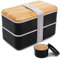 Bixury Bento Box Erwachsene Bentobox, 1400ml Brotdose Kinder mit Fächern und Besteck, Lunch Bento Box Japanisch für Erwachsene, Perfekte Lunchbox für Erwachsene und Kinder