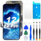 DIGI4U Écran pour iPhone 12 / iPhone 12 Pro LCD, 6,1 Pouces Display Écran de Remplacement Face ID 3D Touch avec Kits de réparation