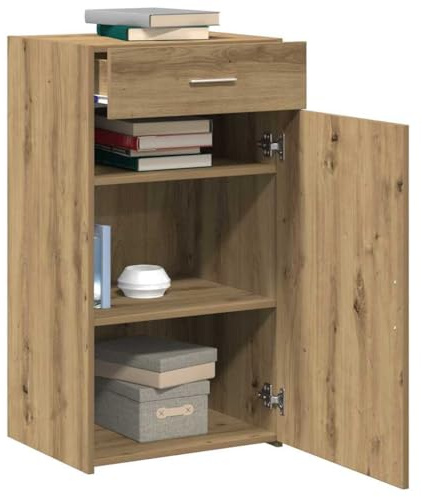 vidaXL Sideboard Artisan-Eiche 50 x 42,5 x 93 cm | Verbessert die moderne Wohnkultur, Bietet Stabilität und ein authentisches Aussehen,