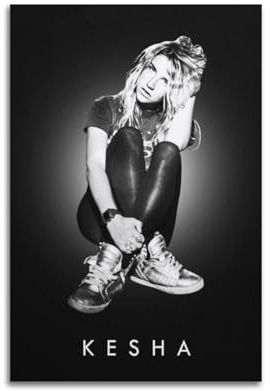 ZCDSEFF Poster mit Kesha-Sängerin, dekoratives Gemälde, Leinwand, Wandposter und Kunstdruck, modernes Familienschlafzimmer, Dekoration, Poster, 40 x 60 cm