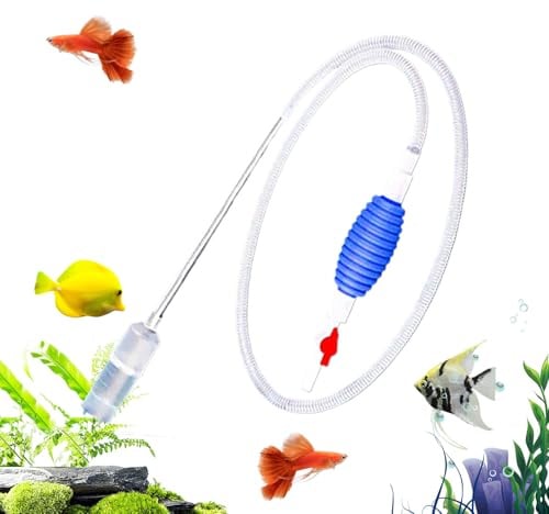 Aquarium Mulmglocke Mit Schlauch,Effektiver Siphon Wasserwechsler - Zubehör Für Teich Kampffische Goldfische Guppys Anfänger Reptilien Aquarienpumpen