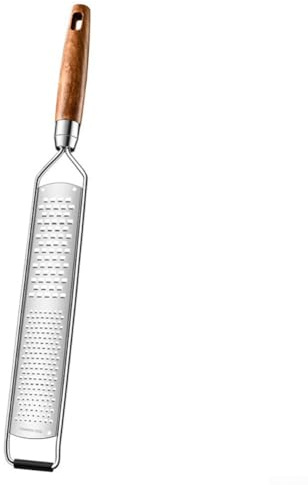 Heavy Duty Stainless Steel Cheese Grater With Fine And Coarse Blades For Lemon Peel, Garlic, Chocolate, Fruit And Vegetable Zesting Equipped With Non Slip Handle And Blade Cover