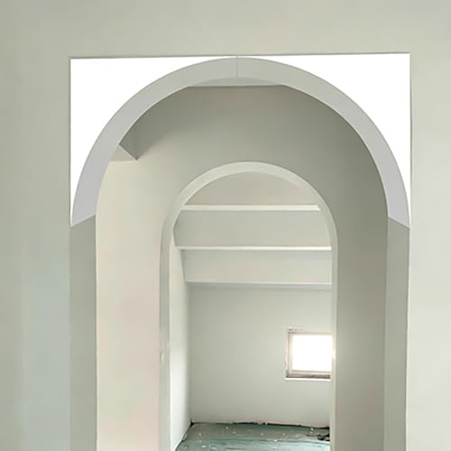 Arch Door Trim Kit, Curved Foam Molding for Door Frame, Half Circle Design, 2 Pieces, Paintable Decoration for Home Internal Use (32x32x32cm)