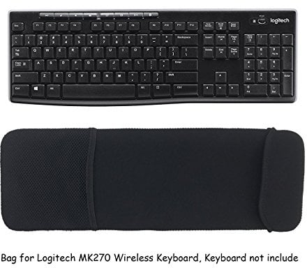 Wommty Neoprene Dust Cover Carrying Case Protector Sleeve Skins Bags with Mesh Pouch for Logitech MK270 Wireless Keyboard and Mouse Combo